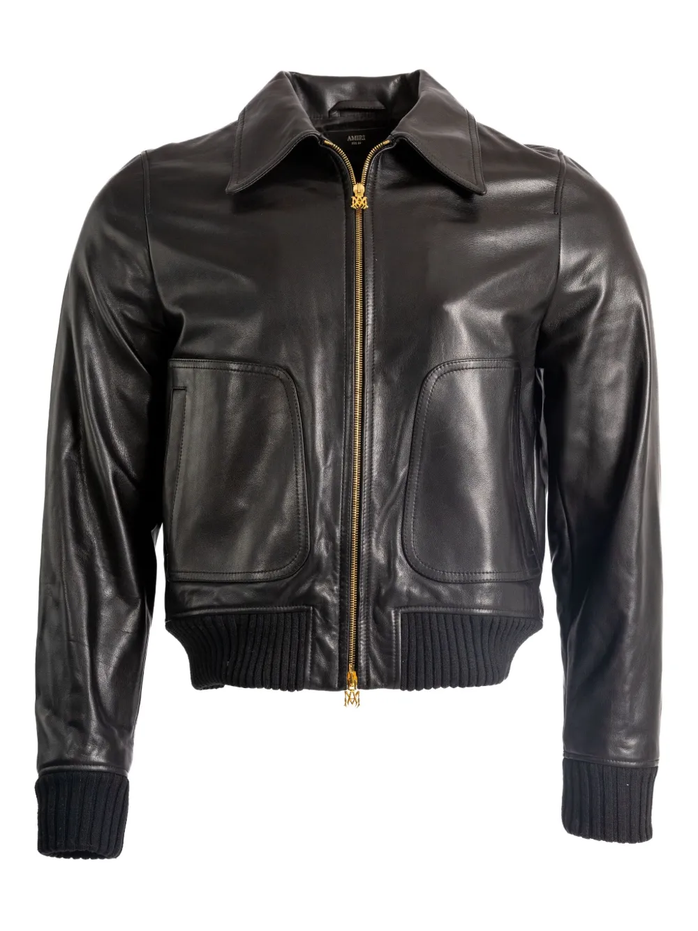 AMIRI  leather zip-front bomber jacket - $3,931.52 MXN+