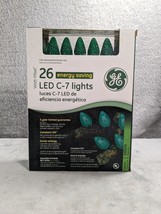 GE General Electric Indoor Outdoor C7 Shape Green Crystal String Lights ... - $15.98