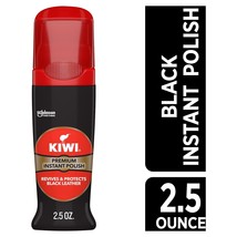 Kiwi Instant Shine &amp; Protect Liquid Shoe Polish, Black, 1 Bottle with Sponge App - £13.98 GBP