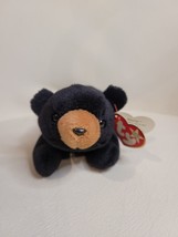 TY Beanie Baby - BLACKIE The Black Bear (8.5 inch) Plush Toy w/tag errors - £14.94 GBP