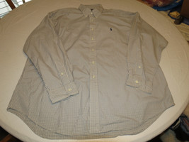 Ralph Lauren XL Blake plaid cotton long sleeve button up Shirt EUC@ - £20.21 GBP