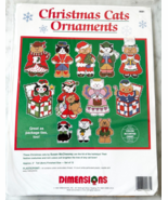 Dimensions Christmas Cats 12 Ornaments PlasticPoint Counted Cross Stitch... - $38.99 CAD