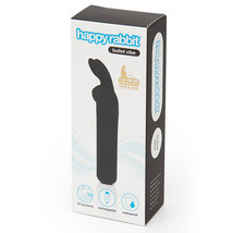 Happy Rabbit Rechargeable Silicone Bullet Vibrator With Ears Black - £34.56 GBP