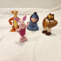 Vintage Disney Winnie The Pooh Figurines Lot Of 4 Eyeore Tigger Piglet Owl - £11.82 GBP