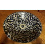 Decorative spongeware bowl 13.5 wide 3 high - $30.00