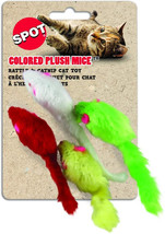 Spot Colored Plush Mice Cat Toy 48 count (12 x 4 ct) Spot Colored Plush Mice Cat - £39.71 GBP