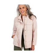 Style &amp; Co Womens XS Mocha Rose Twill Collared Utility Jacket PREOWNED D... - $547.59 MXN