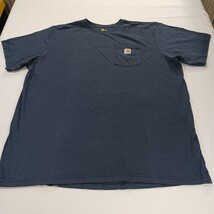 Carhartt K87-NVY Men's 2XL Tall Short Sleeve Pocket Workwear Blue Cotton T-Shirt image 12