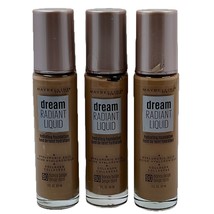 Maybelline Dream Radiant Liquid Foundation 90 Honey Beige Lot Of 3 New - $48.60