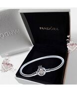 PANDORA Silver Moment Smooth Chain Crown O Charm Bracelet #598286CZ US S... - €53,77 EUR