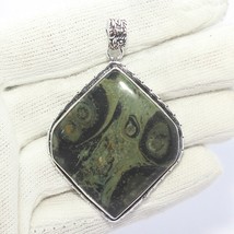 Piedra preciosa de jaspe Kambaba natural hecha a mano 925 plateado joyería... - £5.25 GBP