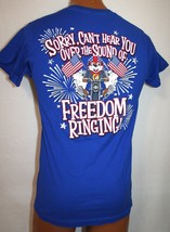 BUC-EES 2023 4th Of July Sound Of Freedom Ringing T-SHIRT S Motorcycle Patriotic - £11.63 GBP
