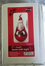 8&quot; Acrylic Santa with Changing Light by Sterling RARE - £45.67 GBP