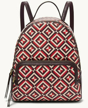 Fossil Felicity Backpack Red Multi SHB2347995 Brass Hardware NWT $148 Retail FS - £66.88 GBP