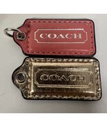 COACH Vtg Style Pink  Gold Leather Replacement Handbag Purse Hang Tag Ch... - $344.53 MXN