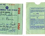 Automobile Club D&#39;Italia 1963 Breakdown Service Information &amp; Sleeve AAA - $23.73