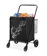 Folding Shopping Cart with Removable Waterproof Liner, 330LBS Large Capa... - $109.58 CAD