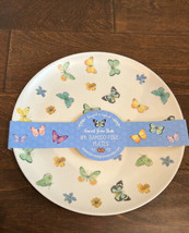 Harvest Green Studio Bamboo  Butterfly Floral Dinner Plates Set of 4 NEW - £21.08 GBP