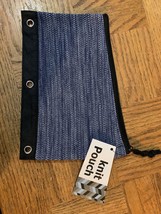 School Pencil Pouch Knit Blue - $16.71