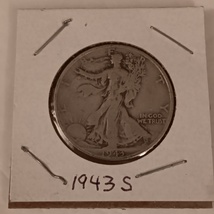 1943 S Walking Liberty Half Dollar Very Good + Condition US Mint San Fra... - $24.99