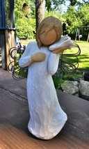 Willow Tree Thinking Of You Angel Figurine Seashell  Susan Lordi Vintage... - $146.96 MXN