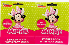 Minnie Mouse 111 Sticker Book with Play Scene On Back 9 Pages. Lot Of 2.... - £6.87 GBP