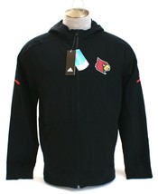 Adidas Black Louisville Cardinals 270 Squad Woven Zip Front Hooded Jacket Men&#39;s - £77.38 GBP