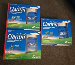 3 Boxes Claritin Non Drowsy Allergy 10mg Tablet 70 Count (BN14) - $51.31