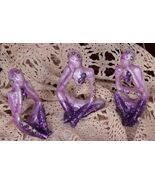 Thinker Statues SET OF 3 Purple Ribbon Awareness Memory Honor Cancer She... - $439.85 MXN