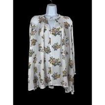 Free People Womens Top Size XS Oversized Floral Print Long Sleeve Tunic - $35.99