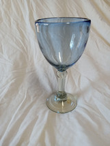 Mesa International Made In Mexico Blue Mexican Hand-Blown Wine Glass-  8... - $16.50