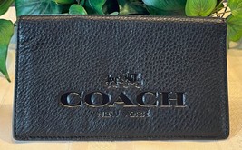 Coach Leather Horse &amp; Carriage Checkbook Holder Insert Wallet Sleeve Black - £26.78 GBP