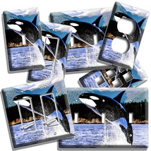 Alaska Killer Whale Orca Jumping Light Switch Outlet Wall Plate Cover Room Decor - £14.38 GBP+
