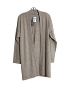 J. McLaughlin Drimmer cashmere cardigan Sweater Heather Oatmeal Size Lar... - $303.33 CAD