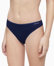 Calvin Klein Womens Cotton Form Thong Underwear, X-Small, Navy - $21.67
