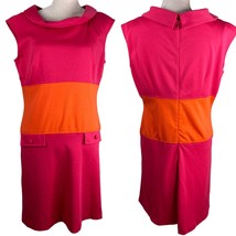 Just Taylor Dress Pink Orange Sleeveless 12 Cowlneck Stretch New - $29.00
