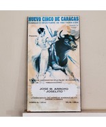 Vintage 1993 Original Bull Fighting Poster Wall Art 17x30 Inch Jose M Ar... - $215.04 CAD