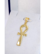 Egyptian Handmade Ankh Cross Key of Life 18K Yellow Gold Pendant 3.7 Gr - £333.84 GBP