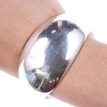 6 3/8&quot; C/J Nez Sterling silver Navajo modernist cuff bracelet - £144.02 GBP