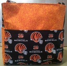 Bengals Football NFL Cincinnati Ohio Orange Purse/Project Bag Handmade 1... - £28.71 GBP