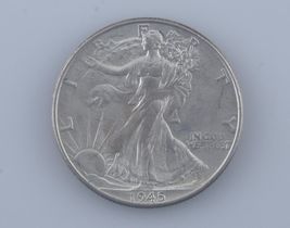 1945 Marche Liberty Argent Demi Dollar 50c (Bu ) Brilliant Uncirculated - $1,011.52 MXN