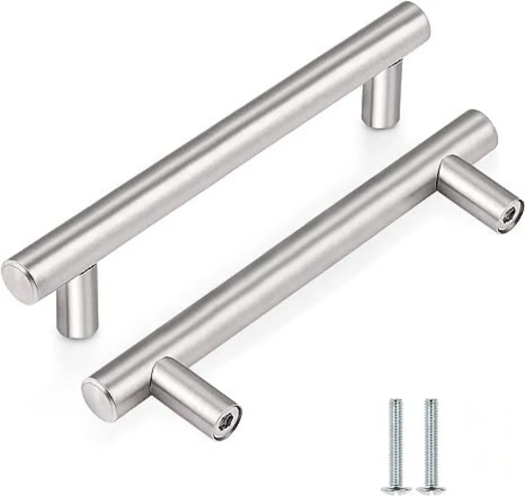 10 Pack T Bar Cabinet Pulls Stainless Steel Kitchen Handles Dresser Handl - £12.52 GBP