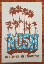 Rush Poster April 15 and 17 Orlando Jacksonville - £422.88 GBP