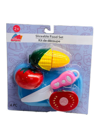 Set of Plastic food with plastic knife.  Just Pretending 2+Vegetables - $7.80