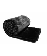 Solaron King Solid Black Korean Mink Blanket - Black - $85.13