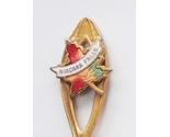 Llector souvenir spoon canada ontario niagara falls maple leaf emblem goldtone  1  thumb155 crop