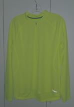 L.L. BEAN LADIES YELLOW HALF-ZIP PULLOVER KNIT ATHLETIC TOP-XL-WORN ONCE - $14.99