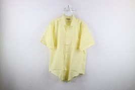 Vtg 60s 70s Streetwear Mens 16.5 Sheer Knit Collared Short Sleeve Button... - $49.45