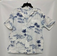 Jade Fashions Men&#39;s Short Sleeve Button Down Hawaiian Shirt L  - £19.38 GBP