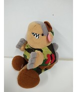 Vintage 1997 Meanies Series 1 Armydillo Dan Military Camo Army Plush Stu... - £5.75 GBP